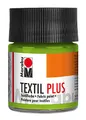 Produktbild: Marabu 17150005061 - Textil Plus reseda 50 ml, volldeckende Stoffmalfarbe für dunkle Stoffe, geeignet für Stoffmalerei und Stoffdruck, nach Fixierung waschbeständig bis 40 °C
