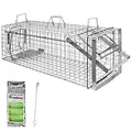 Produktbild: Petigi Lebendfalle zum Fangen und Umsiedeln von Marder, Katze, Biber, Fuchs, Kastenfalle aus Edelstahl, Marderfalle zur Tierabwehr, Ausführung: Modell 01 (102 x 34 x 34 cm)