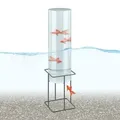 Produktbild: Relaxdays Fischsäule für Gartenteich Transparent,Grau