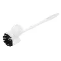 Produktbild: Toilettenbürste PVC mit Randreiniger, Bürste 8 cm WC-Bürste aus Kunststoff, schwarze Kopfspitze