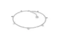Produktbild: SERASAR Fußkette Fußkettchen aus Sterlingsilber [Coin] (1-tlg), Ladies coin-shaped anklet in 925 sterling silver, 18k gold plating