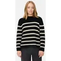 Produktbild: camel active Strickpullover mit Streifen Langarm Markenlogo schwarz XXS