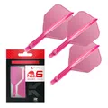 Produktbild: Target Darts K Flex Integrated Dart Flights and Shafts, Nr.6 Rosa (Short) | 3er Pack K-Flex - No6, Kflex All In One Moulded Dart Flight & Stem | Professionelles Dart Zubehör