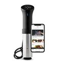 Produktbild: Anova Präzisionskocher 2.0 AN500-EU00, Precision Cooker, Sous Vide, WiFi, 100 Watt, inkl. Typ-C-Stecker für EU-Nutzung, Bluetooth, inkl. Anova App, Schwarz und Silber