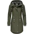 Produktbild: PEAK TIME Regenjacke L60042 stylisch taillierter Regenmantel für Damen grün 5XL (50)