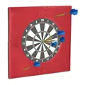 Produktbild: Relaxdays 10021530_114 Dartscheibe Schutz R6, Dart Auffangring, 45 cm Durchmesser, Catchring, EVA, HxBxT: 71 x 71 x 3 cm, bordeaux