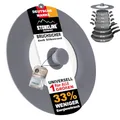 Produktbild: STONELINE 7 in 1 Universaldeckel für Töpfe und Pfannen mit 16/18/20/22/24/26/28 cm Universal Glasdeckel mit abgestuftem Silikonrand Platinsilikon, hitzebeständig platzsparend, 7 Größen, Grau