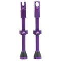 Produktbild: Peaty's X Chris King MK2 Tubeless Ventil Presta - Integrierter Speichenschlüssel & Ventilkernentfernungskappen, Mountainbike, Rennrad Fahrrad Reifen, Kompatibel einfügen, 7075 Aluminium - 60mm Violett