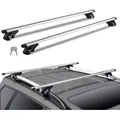 Produktbild: Universal-dachträger-querträger, 132 Cm (52 Zoll) Aluminium-dachträger-querträger, Passend Für Erhöhte Seitenschiene Mit Lücke, 90 Kg Tragkraft, Verstellbare Querträger Mit Schlössern - Vevor