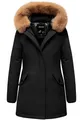 Produktbild: REPUBLIX Damen Gefütterte Dicke Winter Jacke Mantel Parka mit Kapuze RJ-8012 Schwarz L