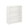 Produktbild: KOMTO Regal 80 cm breit Weiß - Bücherregal mit 3 Ebenen und Höhenverstellbare Regale, Standregal, Aufbewahrungsregal | Bookshelf Lumo 80 x 90 x 24 cm (BxHxT)