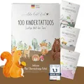 Produktbild: lila liebt dich® 100 angesagte Kindertattoos mit Tieren – hautfreundlich & getestet – Tattoos für Mädchen & Jungen – Made in Germany