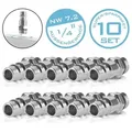 Produktbild: STAHLWERK 10er Set Druckluft-Schnellkupplung Stecknippel NW 7.2 1/4 Zoll