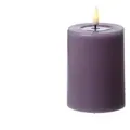Produktbild: LED Kerze Deluxe Echtwachs flackernde 3D Flamme H: 10cm D: 7,5cm flieder lila