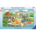 Produktbild: Ravensburger Rahmenpuzzle Ausflug in den Zoo | 15 Teile Kinder Puzzle ab 3 Jahre