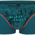 Produktbild: EIN SCHÖNER FLECK ERDE. Herren Boxershorts Wilder Kaiser, Bio-Baumwolle, Fair produziert, Alpines Design, Bedruckt, Blaugrau (M)