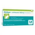 Produktbild: Ginkgo-1A Pharma 240 mg Filmtabletten