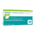 Produktbild: GINKGO-1A Pharma 240 mg Filmtabletten 30 St