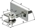 Produktbild: Verstellbares Torband 146x23x55x130x 28x50mm VA Btl.GAH