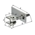 Produktbild: Gah Verstellbares Torband 146x23x55x130x28x50mm VA Btl. Torbänder 326203