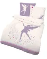 Produktbild: LINKHOFF Bettwäsche 135x200 Kinder Mädchen - Fee Bettwäsche Sterne Flieder - Feen Kinderbettwäsche 135x200 Weiß Violett - Bettbezug aus 100% Baumwolle