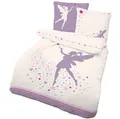 Produktbild: LINKHOFF Kinderbettwäsche Kinder Bettwäsche Fee 135x200 + Kissen 80x80 - 100% Baumwolle, Mädchen Bettwäsche, Bügelfrei, Reißverschluss