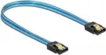Produktbild: DeLOCK SATA 6 Gb/s Cable UV glow effect - SATA-Kabel - Serial ATA 150/300/600 - SATA bis SATA - 20cm - Blau (82121)