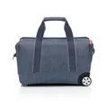Produktbild: reisenthel Allrounder Trolley Vielseitige Reisetasche auf Rollen für Reisen, Arbeit oder Freizeit 2-stufiger Teleskopgriff, 2 leichtgängige Rollen, Couleur:Herringbone Dark Blue