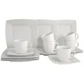 Produktbild: CreaTable 12207 Kaffeeservice Victoria für 6 Personen + Uni, Porzellan, weiß (1 Set, 18-teilig)