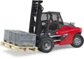 Produktbild: Bruder Spielfahrzeug Logistik Linde HT160D Stapler, Palette,3 Gitterboxen 02513