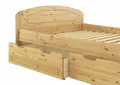 Produktbild: ERST-HOLZ Massivholzbett Doppelbett 180 x 200 Kiefer mit 3 Bettkästen Kiefer Rollrost, Kiefer farblos lackiert