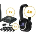 Produktbild: Pronomic SCBS-41 USB-C Silent Disco V2 Band Set mit 4 Kopfhörern und 1 Sender