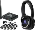 Produktbild: Pronomic SCBS-41 USB-C Silent Disco V2 Band Set - 1 Sender und 4 Funk Kopfhörer - 3 Kanäle mit separaten Mixen - leises Proben ohne Kabel - USB-C - 863-865 MHz - Schwarz