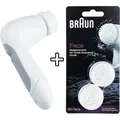 Produktbild: Braun SkinSpa Gesichtsreinigungs-Bürste Typ 5357 + 2 Ersatz Reinigungsbürsten - Braun