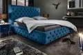 Produktbild: riess-ambiente Bett PARIS 180x200cm dunkelblau, mit Samt-Bezug