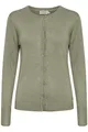 Produktbild: OXMO OXHlin Damen Strickjacke Feinstrick Cardigan Strickcardigan mit Rundhalsausschnitt, Größe:L, Farbe:Seagrass Melange (1660081)