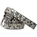 Produktbild: Caspar Nietengürtel GU224 schmaler Damen Vintage Gürtel silberfarben 90