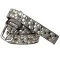 Produktbild: Caspar GU224 Damen Vintage Nietengürtel, Gürtelgröße:90, Farbe:antik silber