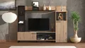 Produktbild: INOSIGN Wohnwand Retimno, inkl. Highboard, TV-Board, Standregal und Wandregal, (Komplett-Set, 4-St), 208 cm, Trendfarben, mit dekorativen schwarzen Streifen, TV bis 58'