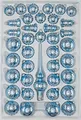 Produktbild: 39 TLG. Glas-Weihnachtskugeln Set in Hochglanz-Blau-Silberne-Ornamente - Christbaumkugeln - Weihnachtsschmuck-Christbaumschmuck
