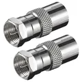 Produktbild: 2x F-Stecker - KOAX Kupplung Buchse SAT TV Kabel Adapter Verbinder Antennen IEC