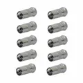Produktbild: 10x IEC Buchse >F-Stecker Koaxial Kupplung  SAT TV Kabel Adapter Antennenstecker