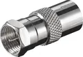 Produktbild: Goobay® F-Adapter: F-Stecker auf Koax-Buchse Adapter-Stecker aus Zink