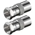 Produktbild: 2x F-Stecker - IEC Buchse KOAX Kupplung SAT TV Kabel Adapter Verbinder Antennen