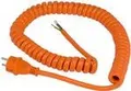 Produktbild: AS SCHWABE Baustellen-Spiralkabel mit offenem Ende (230V / 16A - IP44 - H07BQ-F 3G1,5 - 1m - 5m ausziehbares Kabel) - in orange (70430)