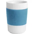 Produktbild: KAHLA Becher touch! henkelloser Becher mit Samt-Banderole, 1-tlg., Porzellan, Made in Germany blau 350 ml | Ø 7.7 cm x 11.3 cm