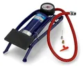Produktbild: cartrend Fußluftpumpe Einzylinder blau Manometer bis 7 bar