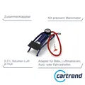 Produktbild: Cartrend Fußluftpumpe Einzylinder Auto Fahrrad Reifen Manometer 7 bar Adapter