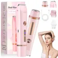 Produktbild: Intimrasierer für Frauen, 2-in-1 Dual Head Rasierer Damen Intimbereich mit LED Display und USB Kabel, Elektrischer Damenrasierer Bikini Skin Trimmer für Achselhöhle, Beine, Arme, Körper, Gesicht