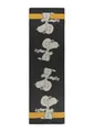 Produktbild: CODELLO Peanut Schal aus weicher Viskose mit fahrendem Snoopy-Allover-Motiv (black)